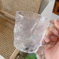 손잡이가있는 프로모션 크리스탈 유리 머그 커피 우유 주스 마시는 컵 맥주를위한 유리 컵