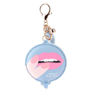 Nouveau brillant rose PU porte-clés mini miroir logo personnalisé vente d'usine mignon cadeau <span class=keywords><strong>pas</strong></span> <span class=keywords><strong>cher</strong></span> - Product Image 6