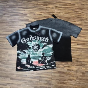 <span class=keywords><strong>T</strong></span>-shirt graphique streetwear de luxe LY 2026 en coton épais, imprimé crâne délavé vintage, coupe oversize pour homme, mode hip-hop - Product Image 4