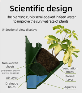 Fioriera Verticale 3D Multistrato per Piante e Bonsai, Grande Vaso <span class=keywords><strong>da</strong></span> Parete, Fioriera a <span class=keywords><strong>Muro</strong></span>, Box Foresta - Product Image 4