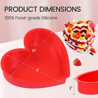 Gourmet Accessoires Hartvormige siliconen mousse cakevorm Siliconen bakvorm Valentijnsdag cakegereedschap