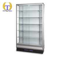 Vitrine de magasin de détail en verre trempé avec éclairage LED, table de présentation haut de gamme pour bijoux et montres, étagère d'exposition