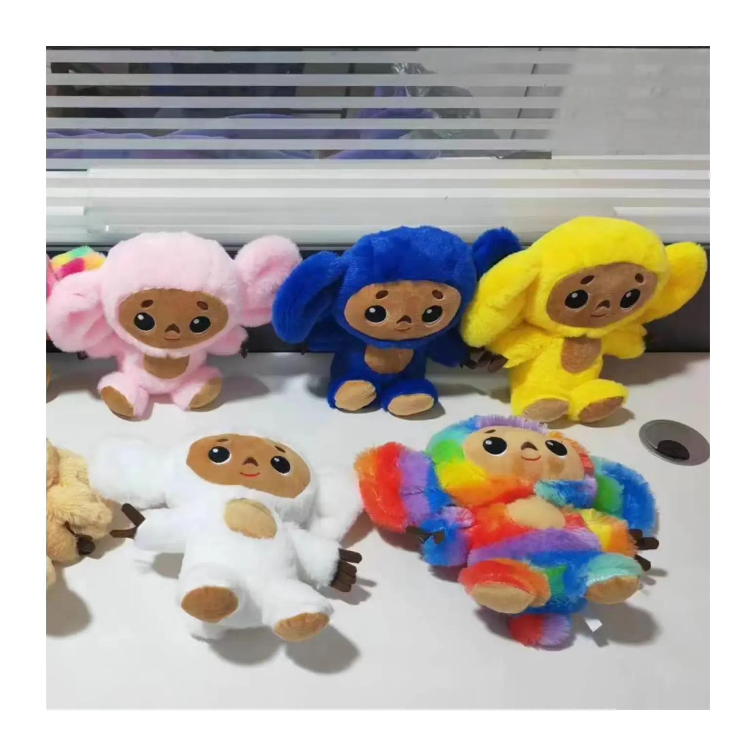 Allogogo Cpc Multicolor Plush Figure Toys Baby Big Ear Monkey Doll Russia Anime Cheburashka Soft Plush Toy For Kids