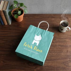Eco-friendly Recycled Brown Handle Kraft Paper <b>Bags</b> Luxury Custom Food Takeaway & Gift/<b>craft</b> Packaging With Custom logo - Product Image 1
