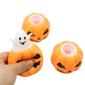Juguetes Divertidos para Aliviar el Estrés, Juguetes Blandos de TPR con Forma de Calabaza de Halloween, Juguete de Descompresión para Apretar - Product Image 4