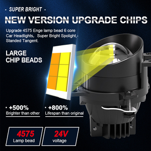 Bán buôn LED ống kính máy chiếu đèn sương mù cho TOYOTA rhd/LHD 3 inch LED Đèn sương mù 100 wát siêu sáng Xe Laser đèn sương mù màu kép - Product Image 5