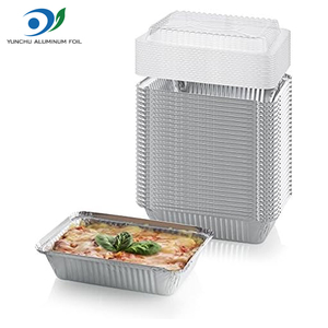 Nhà Máy Tùy Chỉnh Kích Thước Đầy Đủ Sâu Takeaway Nhôm Khay Hình Chữ Nhật Nhôm Lá Thực Phẩm <span class=keywords><strong>Container</strong></span> Có Nắp Đậy - Product Image 6