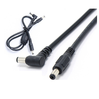 Câble Répartiteur d'Alimentation CC 2 Voies Type Y Connecteur Jack Mâle-Femelle Faisceau de Câblage AWM 300V pour Caméra de Sécurité CCTV LED