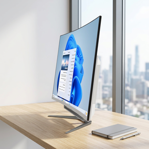 Ordinateur de bureau OEM/ODM, processeur Core I5, écran incurvé de 32 pouces, PC tout-en-un avec stockage SSD et RAM DDR4, bureau et études - Product Image 1