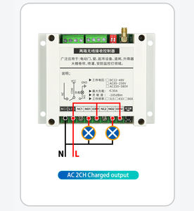 産業用ユニバーサルワイヤレスリモコン <span class=keywords><strong>2</strong></span>チャンネル送受信機付き DC12-36V AC110-240V - Product Image 4