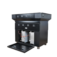 Restaurant coréen 90% huile sans fumée barbecue électrique barbecue au charbon Grill Teppanyaki filtre purificateur avec pied de Table