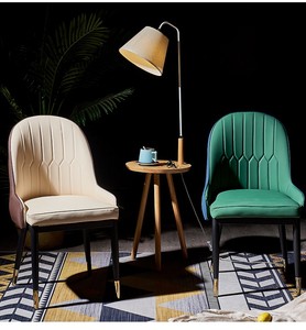 Cuero de la PU de moda moderna de <span class=keywords><strong>bistro</strong></span> de la habitación de lujo Luz hotel tienda de café de comedor Silla de comedor - Product Image 2