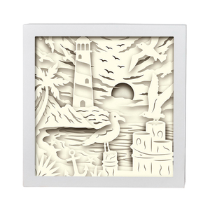 Lámpara 3D Decoración de Pared para Habitación Infantil Marcos Caja de Sombra Faro Marino Gaviota Luz Nocturna LED Lámparas de Pared para el Hogar - Product Image 3