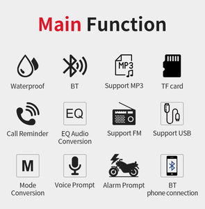 Haut-parleur Bluetooth antivol 12V pour <span class=keywords><strong>moto</strong></span> avec radio FM et lecteur MP3 – Prix usine, vente chaude - Product Image 3