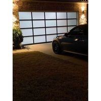 Porte de garage Prima 16x7 avec fenêtres, panneau isolé en acier pour maison, villa, garage commercial