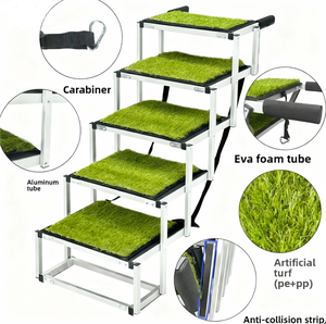 สนามหญ้าเทียมกลางแจ้งสัตว์เลี้ยงที่รับน้ำหนักได้สูงสำหรับเข้าและ<span class=keywords><strong>ออก</strong></span>จากรถสัตว์เลี้ยงสุนัขติด<span class=keywords><strong>รถ</strong></span> - Product Image 5