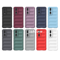 Lichicase Texture antidérapante Anti-chute Mobile Couverture arrière pour Honor 90 90 Lite Silicone TPU Soft Case