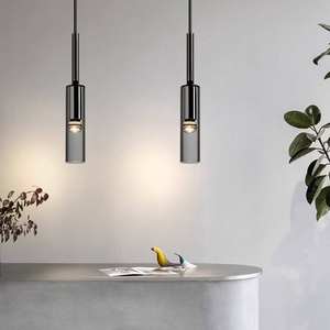 مصباح زجاجي حديث معلق على شكل زجاجة لغرفة النوم بجانب السرير مصباح معلق لغرفة الطعام والمطبخ إضاءة للسقف ديكور للحمام - Product Image 1