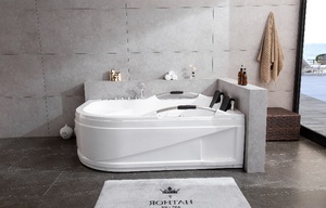 <span class=keywords><strong>Baignoire</strong></span> de massage en acrylique pour 2 personnes <span class=keywords><strong>Baignoire</strong></span> de luxe pour hôtel <span class=keywords><strong>Baignoire</strong></span> rectangulaire intérieure autoportante à hydromassage - Product Image 2