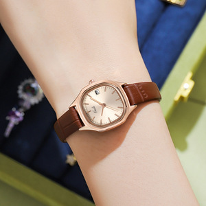 Montre pour femme légère, étanche, avec calendrier, luxueuse et minimaliste, en cuir, à quartz - Product Image 2