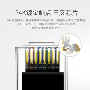 Câble réseau Cat6 Ward News avec connecteur RJ-45, câble Ethernet 1 Gbps pour ordinateur et routeur - Product Image 5