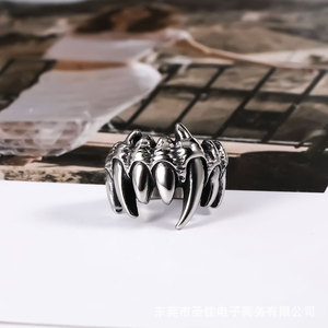 Anillo Retro de Acero de Titanio con Púas, Joyería Punk Unisex, Regalo SA420 - Product Image 2