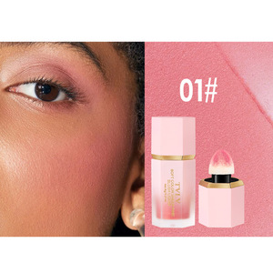 Velvet six color liquid powder blusher durable waterproof lip glaze two in one carmine powder blusher - Product Image 5