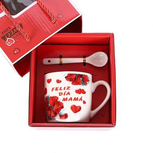 Tasse à café, thé, eau, lait en porcelaine à motifs créatifs pour la fête des mères, cadeau idéal pour maman avec sac à main - Product Image 3