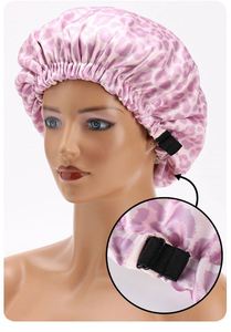 Adjustable Double Layer Night Hair <b>Wrap</b> Satin Silk Sleep Bonnet Slouchy Beanie Hat Scrunchie Promotion Gifts - Product Image 4