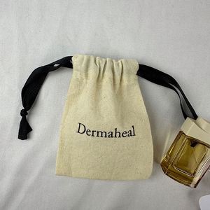 Customized Low MOQ Small <b>Drawstring</b> <b>Pouch</b> Reusable Pure Cotton <b>Drawstring</b> <b>Pouch</b> Natural Color Cotton Gift Bag With Logo Printing - Product Image 3