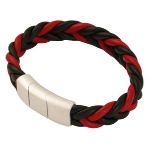 Woven Leather Bracelet Men's Braided Rope Magnetic Clasp Fashion Jewelry Gift For Men - Product Image 5