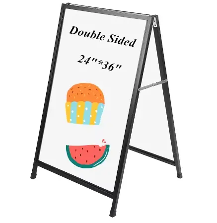 Cheap Aluminum Double Side A-frame Snap Open Sign A1 Advertising Poster Display Board Stand A Frame