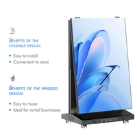 Portable pliable intérieur LED 4K IP65 étanche affiche écran d'affichage WiFi 4G USB Plug Play signalisation numérique pour les magasins de détail