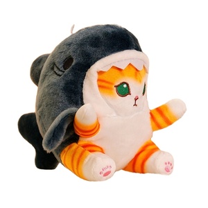 JM 2025 Hot Bán Sang Trọng Mèo Con Cá Mập Búp Bê Đồ Chơi Dễ Thương Nhồi Bông Keychain Mặt Dây Chuyền Quà Tặng Giáng Sinh Cho Trẻ Em Sang Trọng Mèo Đồ Chơi Cá Mập Gối - Product Image 1