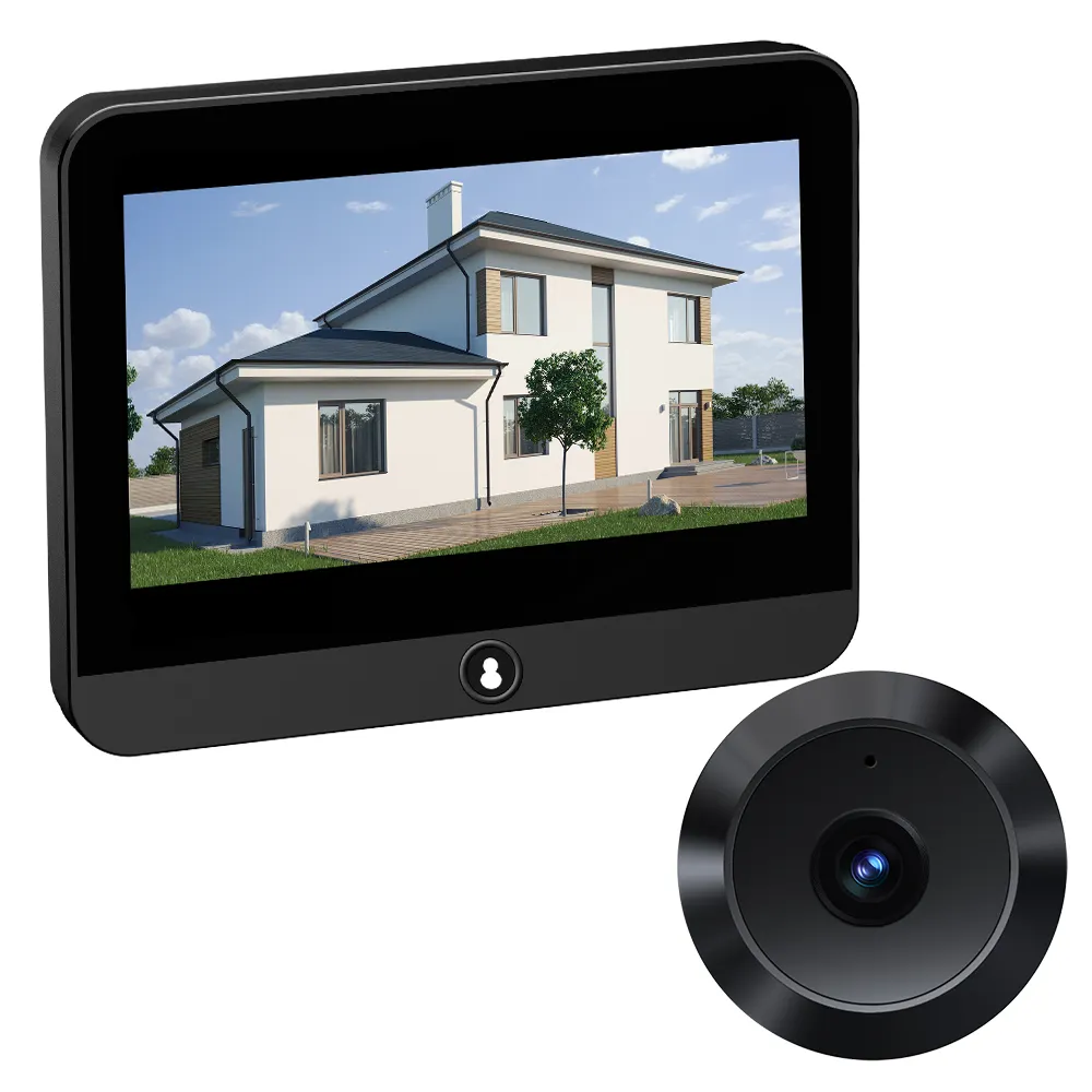 Tuya 1080P Hd Video Peephole Hidden Camera Mini Doorbell With Wifi Camera 5000Mah Low Energy Consumption Motion Detection