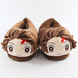 <span class=keywords><strong>Kimetsu</strong></span> <span class=keywords><strong>No</strong></span> <span class=keywords><strong>Yaiba</strong></span> Tanjirou Rengoku Kyoujurou  Kawaii Mignon Cosplay Party Animal Pantoufles en peluche Gants - Product Image 4