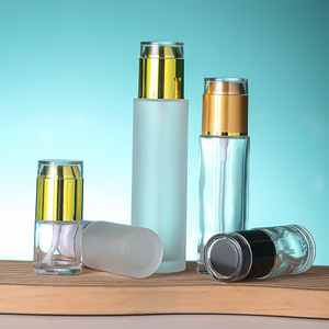 MLM Hot Sale OEM Custom Transparent <b>Glass</b> Spray Bottle Frosted Lotion Pump Bottle Cosmetic Packaging Facial Toner <b>Container</b> - Product Image 4