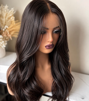 Perruques en cheveux humains avec closure en dentelle 13X4, pré-épilées, en cheveux vierges, sans colle, effet Body Wave, à fusionnement invisible pour femmes