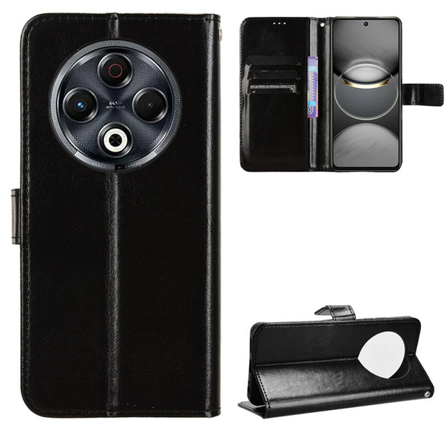 Tecno Spark 30C 4G KL6 Wallet Phone Cases Built-in Card Slot Pu Leather Waterproof Magnetic Customized Color Hand Strap