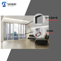 Porte coulissante design moderne à double porte en acier PVC insonorisée et coupe-vent pour l'extérieur/l'extérieur Type de persienne pour terrasse intérieure