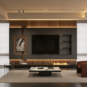 <span class=keywords><strong>Mobile</strong></span> <span class=keywords><strong>TV</strong></span> in Legno Massello di Noce Nero Nordamericano, Design Moderno e Semplice, <span class=keywords><strong>Arredamento</strong></span> Personalizzato BALOM per Soggiorno - Product Image 1