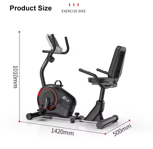 Vélo couché en acier d'équipement de gymnastique à la maison magnétique horizontale de 8 vitesses pour le vélo paresseux de réadaptation d'exercice - Product Image 1