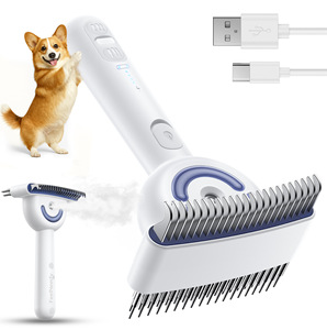 Peigne droit à dents fines en acier inoxydable pour le toilettage des chiens et des chats, outil de démêlage pour les poils longs des Golden Retriever et des Border Collie - Product Image 5