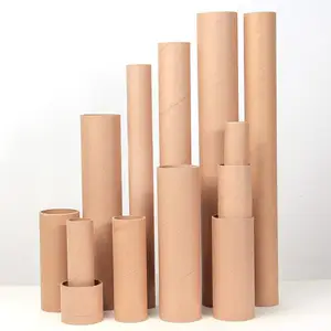 Caja de papel Kraft ecológico de alta calidad, embalaje de tubo, envío por correo