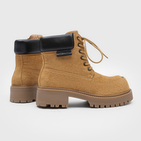 Nouvelles bottes mi-mollet tendance à semelle épaisse Hambo avec logo personnalisé, style britannique, pour le travail et les trajets quotidiens en automne