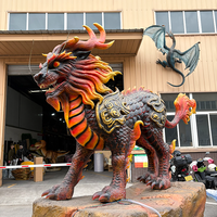 Modèle d'animal dinosaure animatronique réaliste personnalisé avec capteur infrarouge électrique pour parcs d'attractions, intérieur/extérieur, aéroports, garderies
