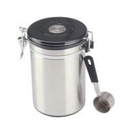 Boîte à café hermétique en acier inoxydable 304, récipient de stockage de cuisine pour grains de café et marc
