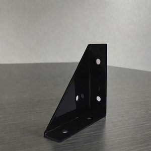Black <b>Metal</b> Triangle <b>Angle</b> Corner <b>Bracket</b> for Furniture Accessories Vietnam Origin Multi-Size Model FA000005 - Product Image 3