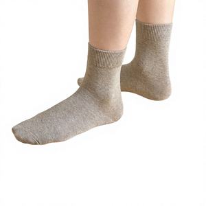 Calcetines de Algodón de Punto Transpirables para Mujer, Calcetines Casuales para Vestir a Diario, Calcetines Lisos Coreanos-WC021 # 6~10 - Product Image 1