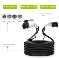 Câble de recharge EV Type 2 vers Type 2 16A 32A Type2 EV Ladekabel IP65 3.5kW 7kW 11kW 22kW 3m 5m 6m 7m 8m 10m